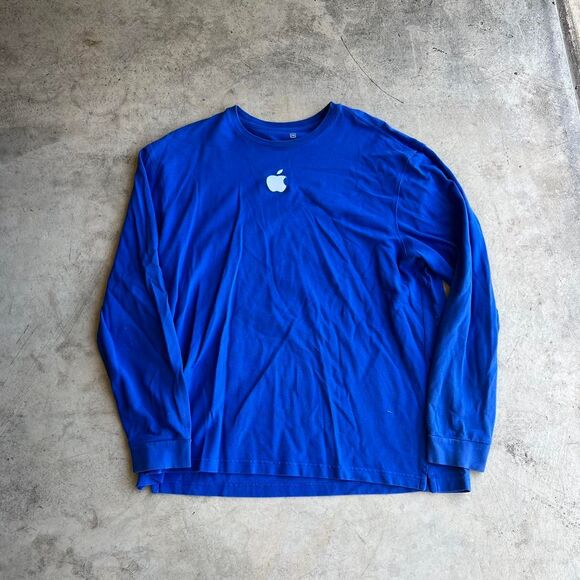 Apple Worker issued Tee blue long sleeve mens size XXL - Picture 1 of 2